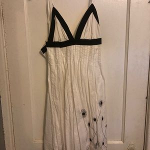 White and black BCBG dress